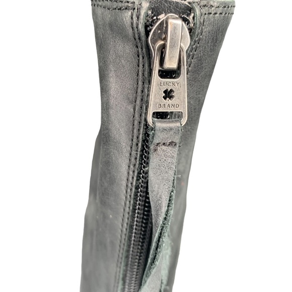 Lucky Brand Women's Lanesha Equestrian Boot Black Size 6.5 - Picture 4 of 9